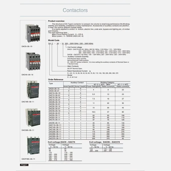 Isang serye ng contactor-catalogue-mula sa CDADA